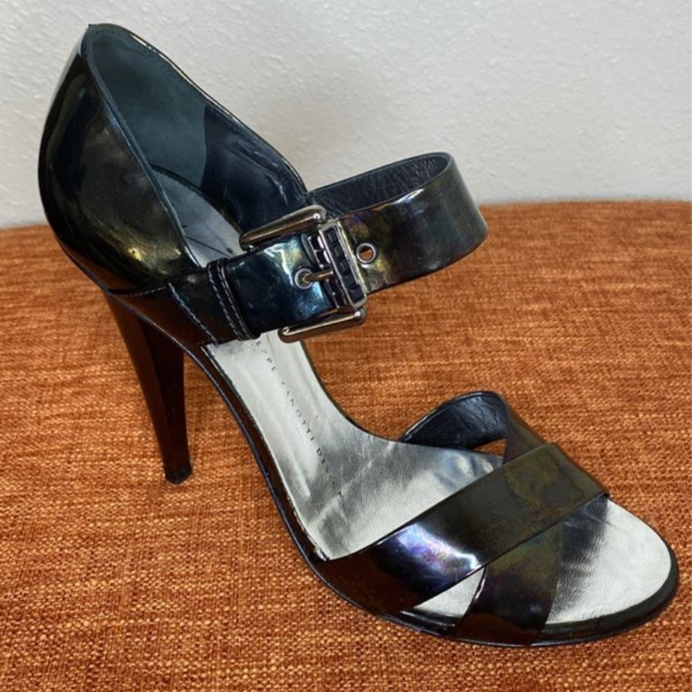 GIUSEPPE ZANOTTI Metallic Black Heels
